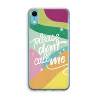 Don't call: iPhone XR Transparant Hoesje