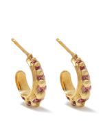 Polly Wales boucles d'oreilles Nova en or 14ct ornées de saphirs