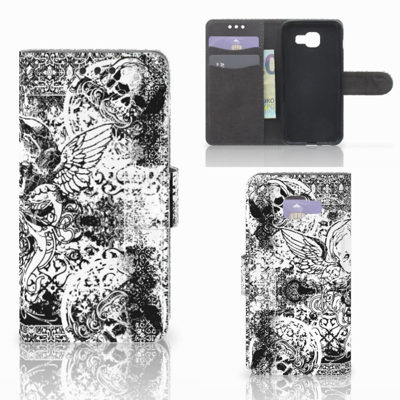 Telefoonhoesje met Naam Samsung Galaxy A3 2016 Skulls Angel