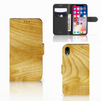 Apple iPhone Xr Book Style Case Licht Hout