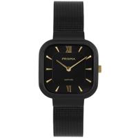 Prisma Carré Zwart Dameshorloge
