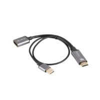 ADAPTADOR LANBERG 4K HDMI MACHO-DISPLAYPORT HEMBRA 20CM