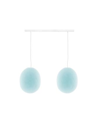 Cotton Ball Lights Tweevoudige hanglamp balk - Oval Light Aqua