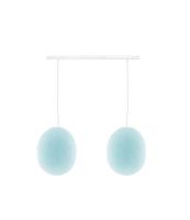 Cotton Ball Lights Tweevoudige hanglamp balk - Oval Light Aqua