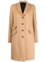 Paul Smith notched-collar wool coat - Marron