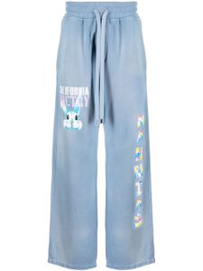 Nahmias pantalon de jogging à logo imprimé - Bleu