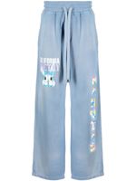 Nahmias pantalon de jogging à logo imprimé - Bleu