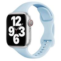 By Qubix - Sportbandje Slim Fit - Lichtblauw - Compatible met Apple Watch 38mm / 40mm / 41mm / 42mm - Compatible Apple watch bandjes