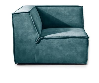 Rivièra Maison Modulaire Bank 'The Jagger' Corner, Velvet, kleur Petrol