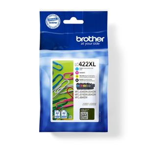 Brother Inktcartridge LC-422XLVAL Origineel Combipack Zwart, Cyaan, Magenta, Geel LC422XLVAL