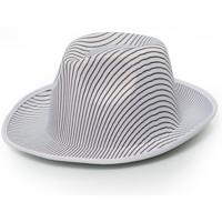 Partychimp Gangsterhoed Satijn Wit/zwart One-size