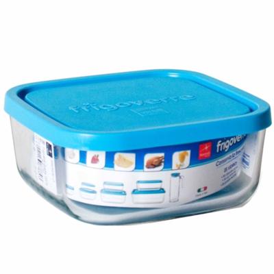 1x Bewaarbakje/vershoudbakje van glas vierkant met deksel 3,4 liter - Vershoudbakjes 1x Bewaarbakje/vershoudbakje van glas vierkant met deksel 3,4 liter - Vershoudbakjes