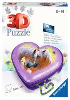 Ravensburger puzzel 54 stukjes 3D Hartendoosje paarden
