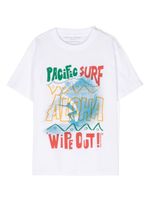 Stella McCartney Kids t-shirt en coton à imprimé Surf - Blanc