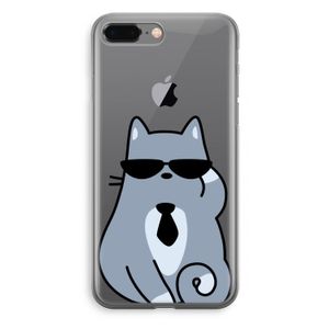 Cool cat: iPhone 8 Plus Transparant Hoesje