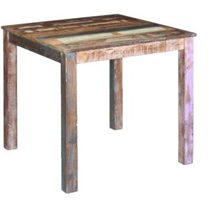 Eettafel 80x82x76 cm massief gerecycled hout