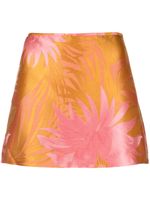 Cynthia Rowley minijupe à fleurs en jacquard - Orange