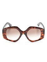 Lapima lunettes de soleil Stella à effet écaille de tortue - Marron