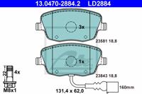 Remmenset, remschijf ATE, Remschijftype: Geventileerd: , Inbouwplaats: Vooras, u.a. für Skoda, VW, Seat - thumbnail