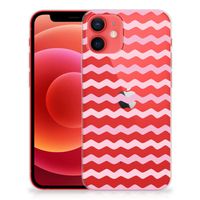 iPhone 12 Mini TPU bumper Waves Roze - thumbnail