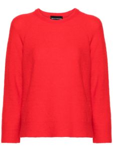 Emporio Armani pull à effet brossé - Rouge