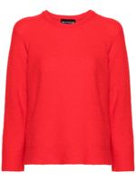 Emporio Armani pull à effet brossé - Rouge