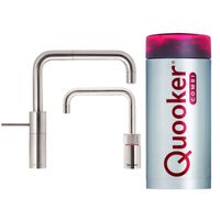 Quooker Nordic Square Twintaps met Combi + Boiler RVS Quooker - thumbnail