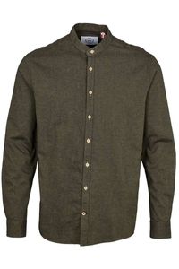 Kronstadt Dean Slim Fit Flanellen Overhemd groen, Effen