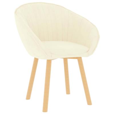 Vidaxl Eetkamerstoel Fluweel Crème