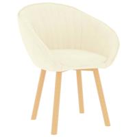 Vidaxl Eetkamerstoel Fluweel Crème