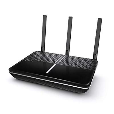 TP-Link Archer C2300 Dual Band draadloze MU-MIMO (Gigabit WiFi-router 1625Mbit/s (5GHz) + 600Mbit/s (2,4 GHz), 4 Gigabit LAN-poorten, 1 USB 3.0-poort, Print/Media/FTP/VPN-server) Zwart