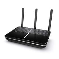 TP-Link Archer C2300 Dual Band draadloze MU-MIMO (Gigabit WiFi-router 1625Mbit/s (5GHz) + 600Mbit/s (2,4 GHz), 4 Gigabit LAN-poorten, 1 USB 3.0-poort, Print/Media/FTP/VPN-server) Zwart