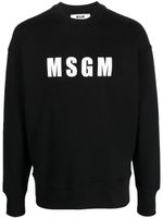 MSGM sweat en coton à logo imprimé - Noir