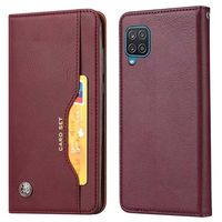 Card Set Series Samsung Galaxy A22 4G Wallet Case - Wijnrood