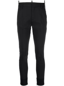 DSQUARED2 pantalon slim à logo imprimé - Noir