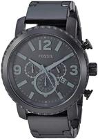 Horlogeband Fossil BQ1652 Roestvrij staal (RVS) Zwart 24mm