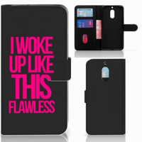 Nokia 6 Hoesje met naam Woke Up - Origineel Cadeau Zelf Maken