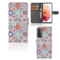 Samsung Galaxy S21 Bookcase Tiles Color