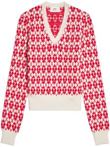 AMI Paris pull Ami de Coeur à losanges - Rouge