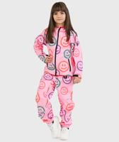 SET - Waterproof Softshell Pants And Hoodie Smiley Flower