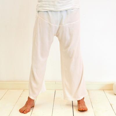 Yoga broek Bamboe Wit - Yoganic - S Yoga broek Bamboe Wit - Yoganic - S