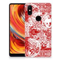 Silicone Back Case Xiaomi Mi Mix 2s Angel Skull Rood