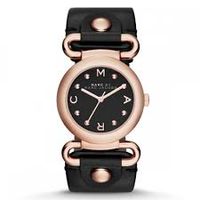 Horlogeband Marc by Marc Jacobs MBM1335 Leder Zwart 24mm - thumbnail