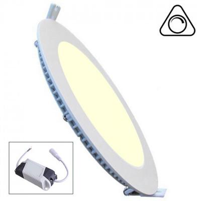LED Downlight Slim - Inbouw Rond 6W - Dimbaar - Warm Wit 2700K - Mat Wit Aluminium - Ø120mm