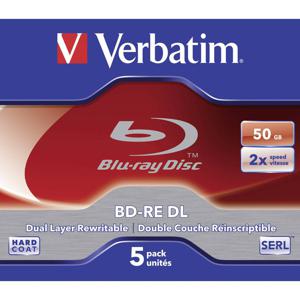 Verbatim 43760 Blu-ray BD-RE DL disc 50 GB 5 stuk(s) Jewelcase