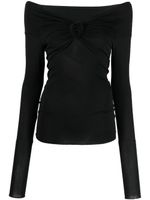 Blumarine chemise à épaules tombantes - Noir - thumbnail