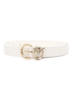 PINKO ceinture en cuir à motif Love-Birds - Blanc