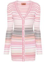 Missoni cardigan rayé à col v - Rouge