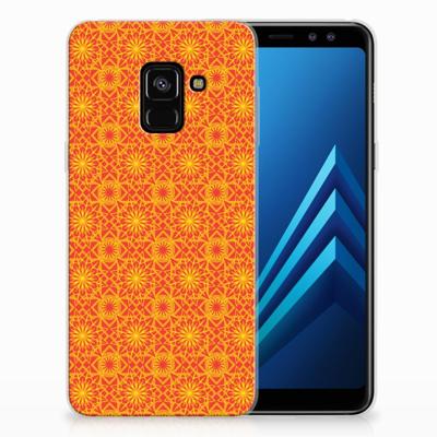 Samsung Galaxy A8 (2018) TPU bumper Batik Oranje