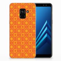 Samsung Galaxy A8 (2018) TPU bumper Batik Oranje
